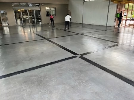 Internal areas: Tint, polish, anti-dusting, hardener and seal: After