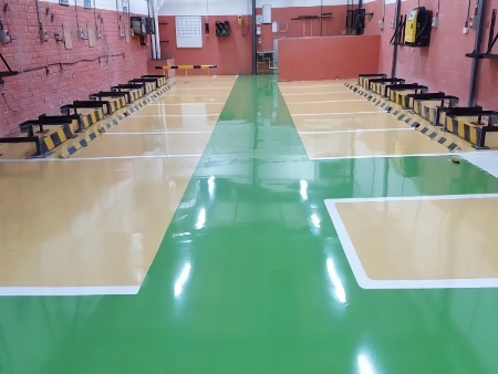 Epoxy and polyurethan coatings for warehouses.