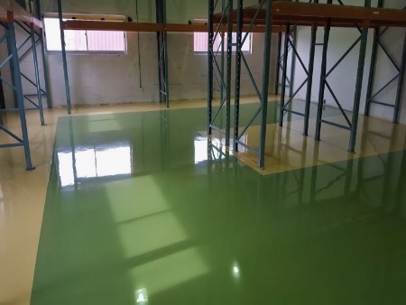 Epoxy and polyurethane coatings for warehouses.